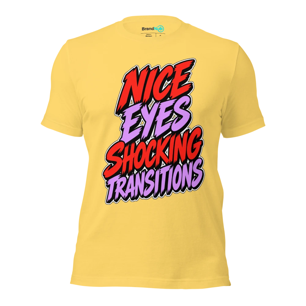 NICE EYES SHOCKING TRANSITIONS T Shirt Yellow Front