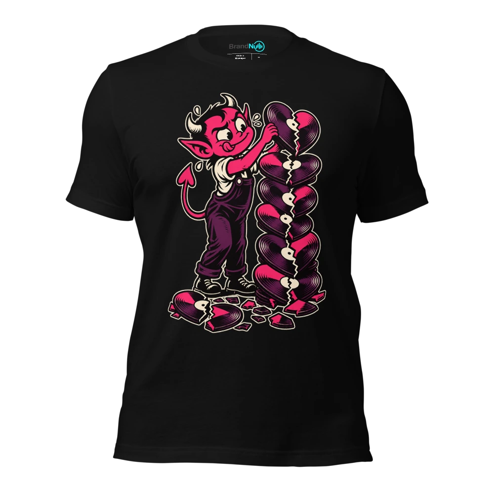 THE LOVE IMP HAS REORDERED THE SAD SONGS T Shirt Black Front