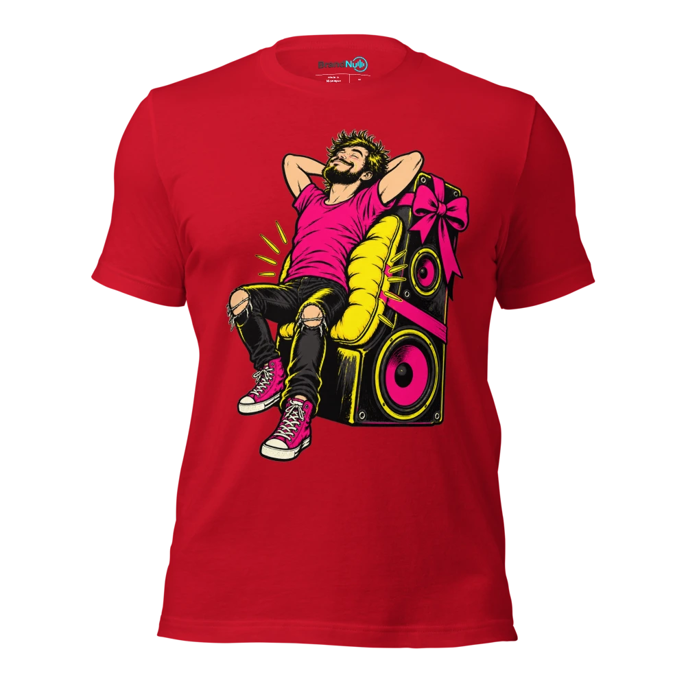 THE BASS BIN HAS BECOME A LUMBAR SUPPORT T Shirt Red Front