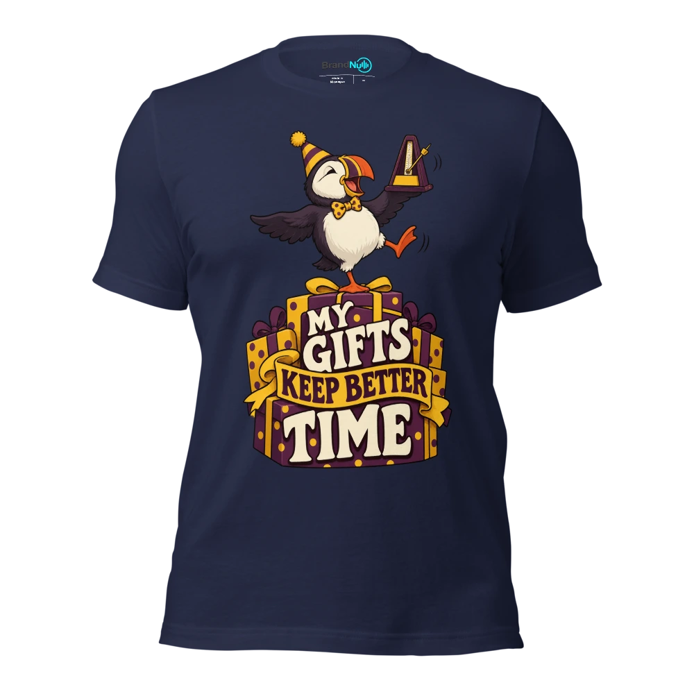 MY GIFTS KEEP BETTER TIME T Shirt Navy Front
