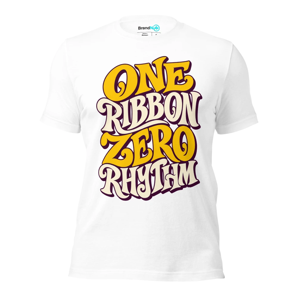 ONE RIBBON ZERO RHYTHM T Shirt White Front
