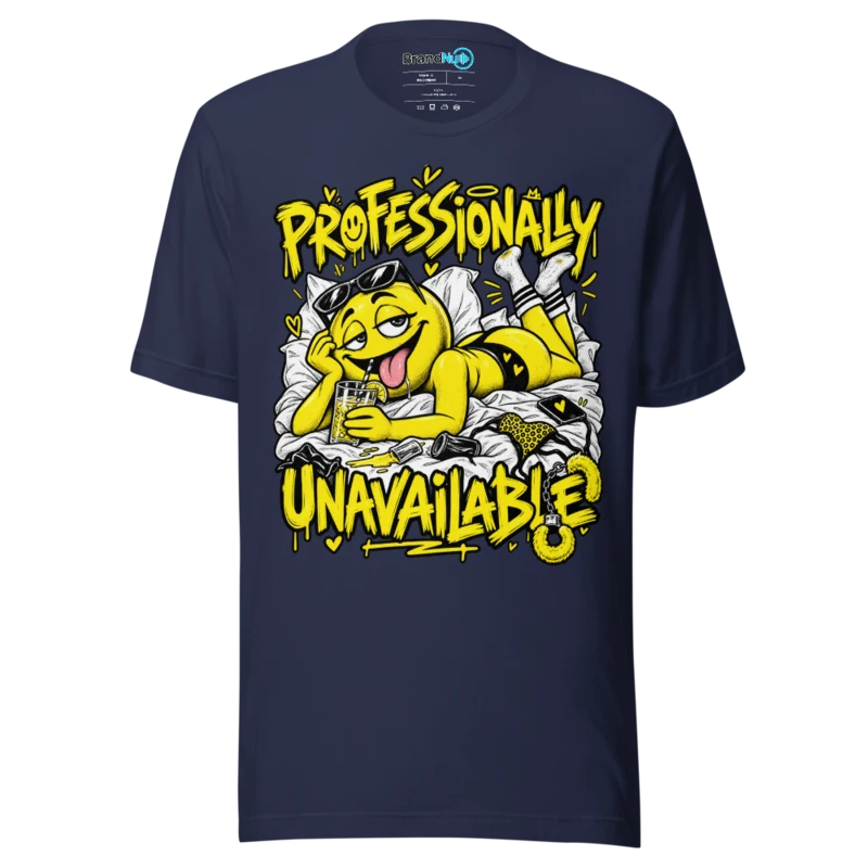 BrandNu Professionally Unavailable T-Shirt - Navy