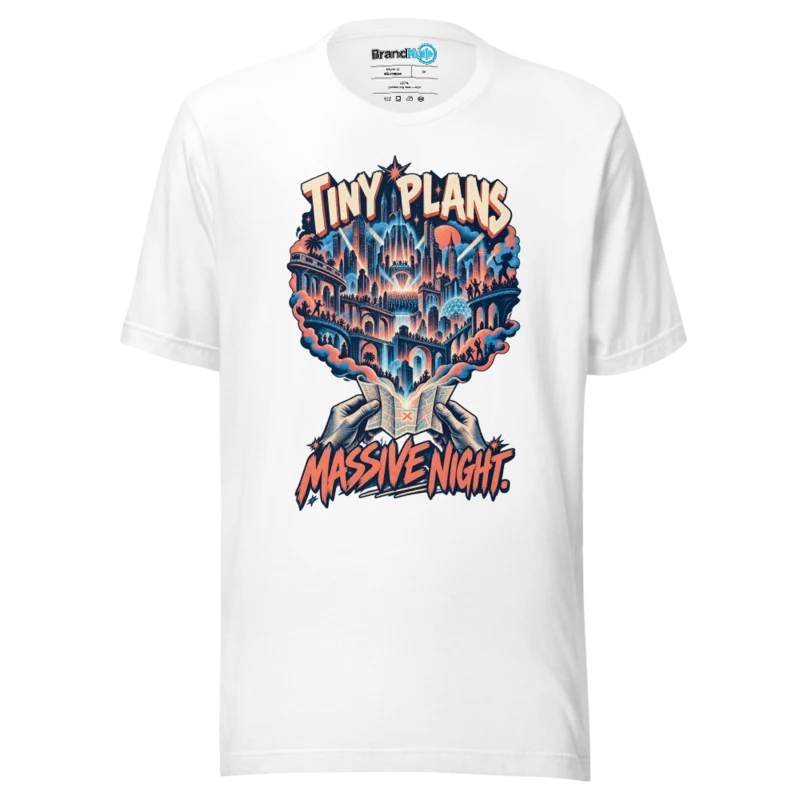 Tiny Plans Massive Night T Shirt - White