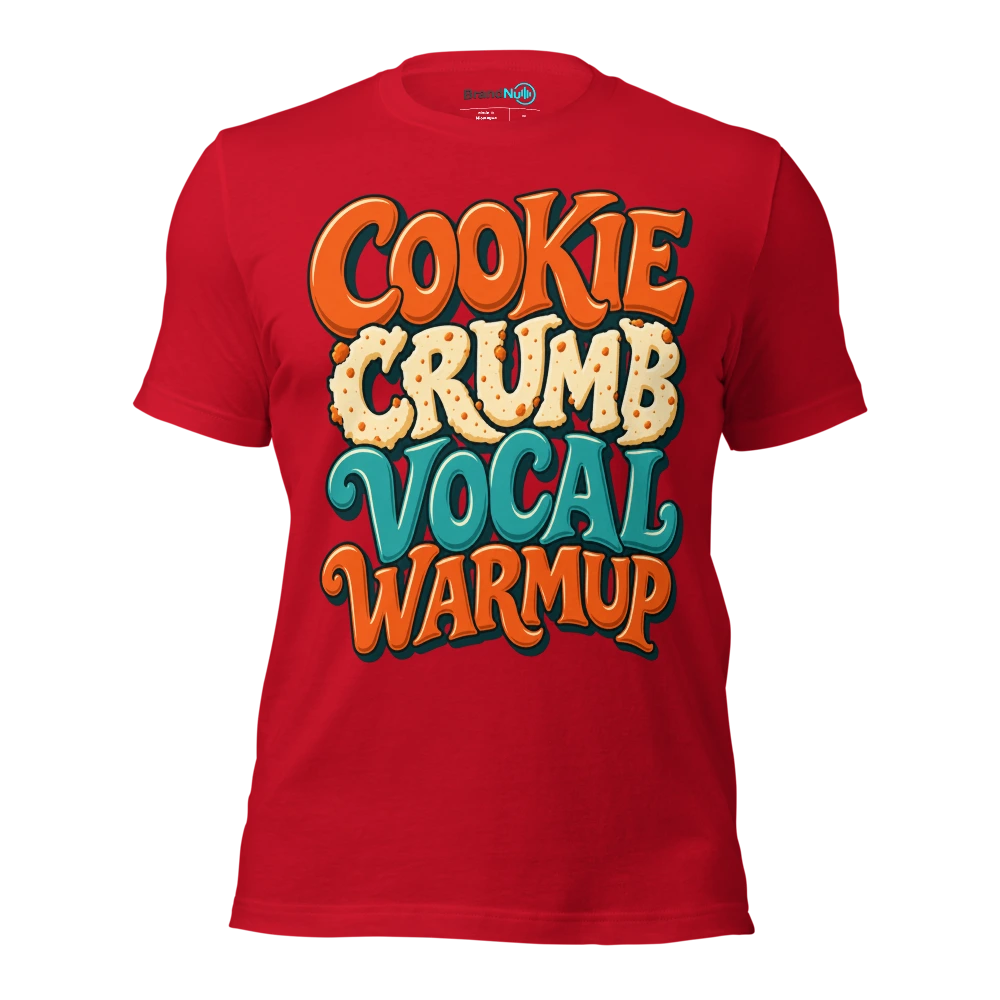 COOKIE CRUMB VOCAL WARMUP T Shirt Red Front