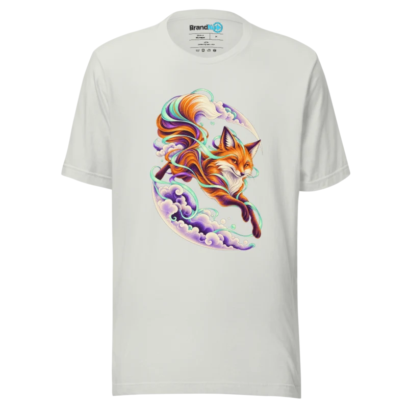 Neon Fox Cloud T Shirt - Asphalt