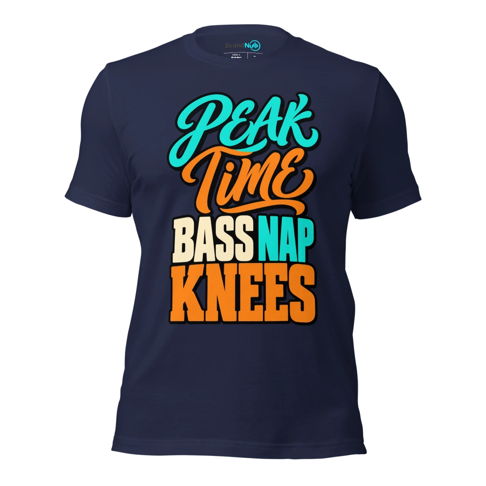 PEAK TIME BASS NAP TIME KNEES T Shirt Navy Front