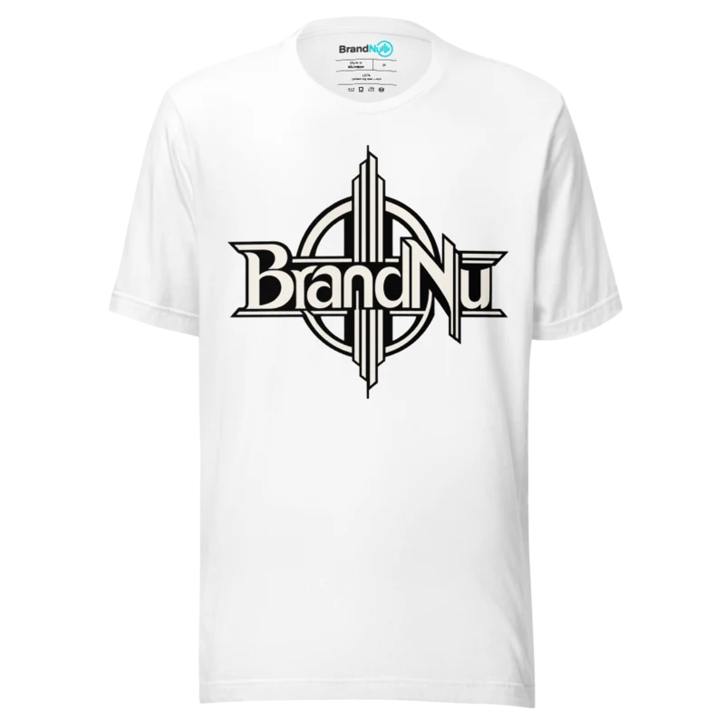 Bold BrandNu Logo Black and White Tee - Deco Monogram Edition - White