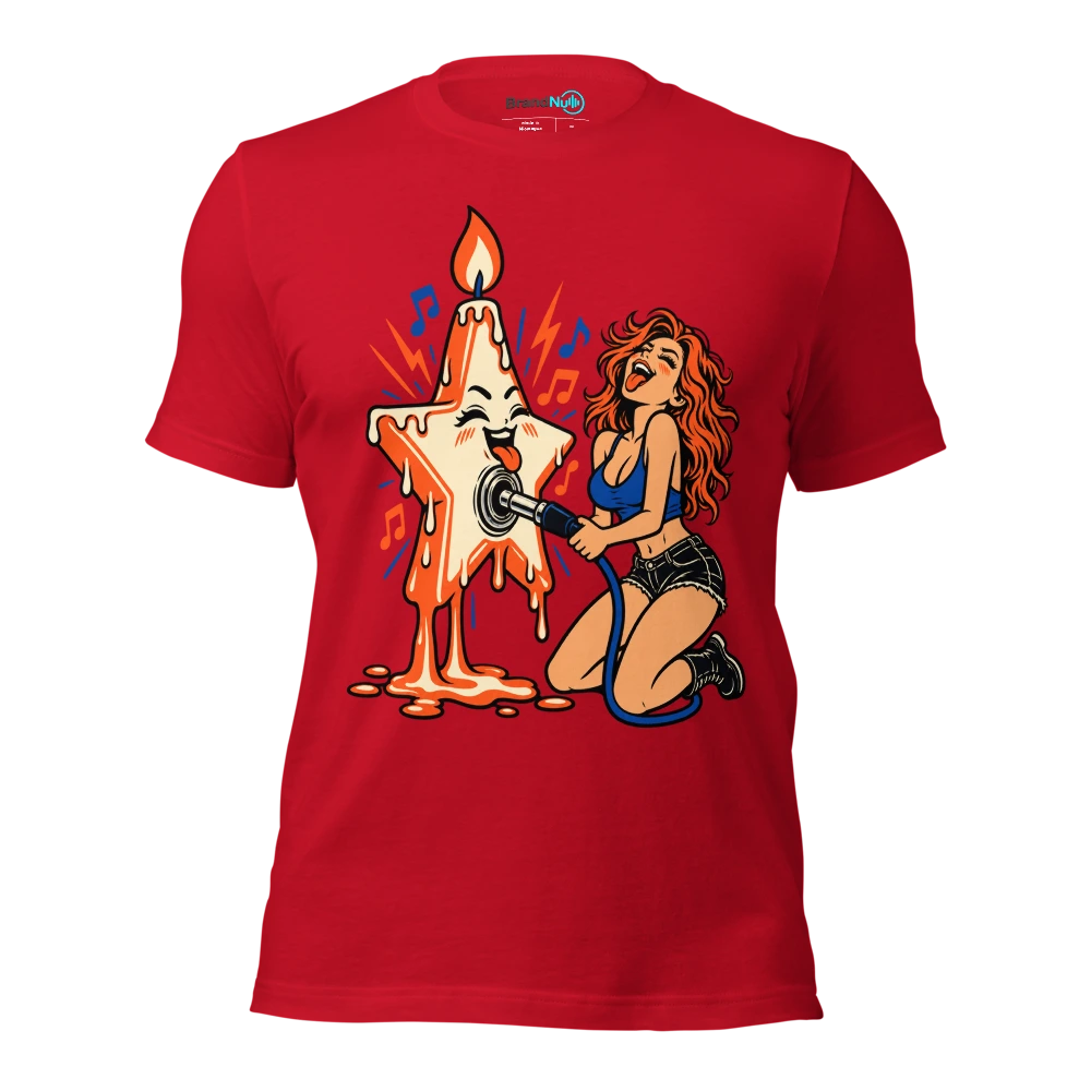 THE BIRTHDAY WISH HAS AN AUX SOCKET T Shirt Red Front
