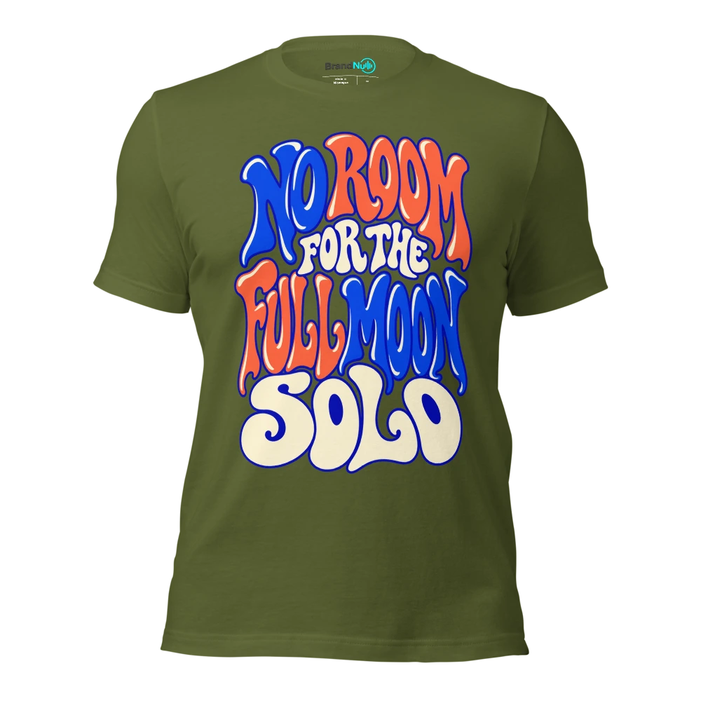 NO ROOM FOR THE FULL MOON SOLO T Shirt Olive Front