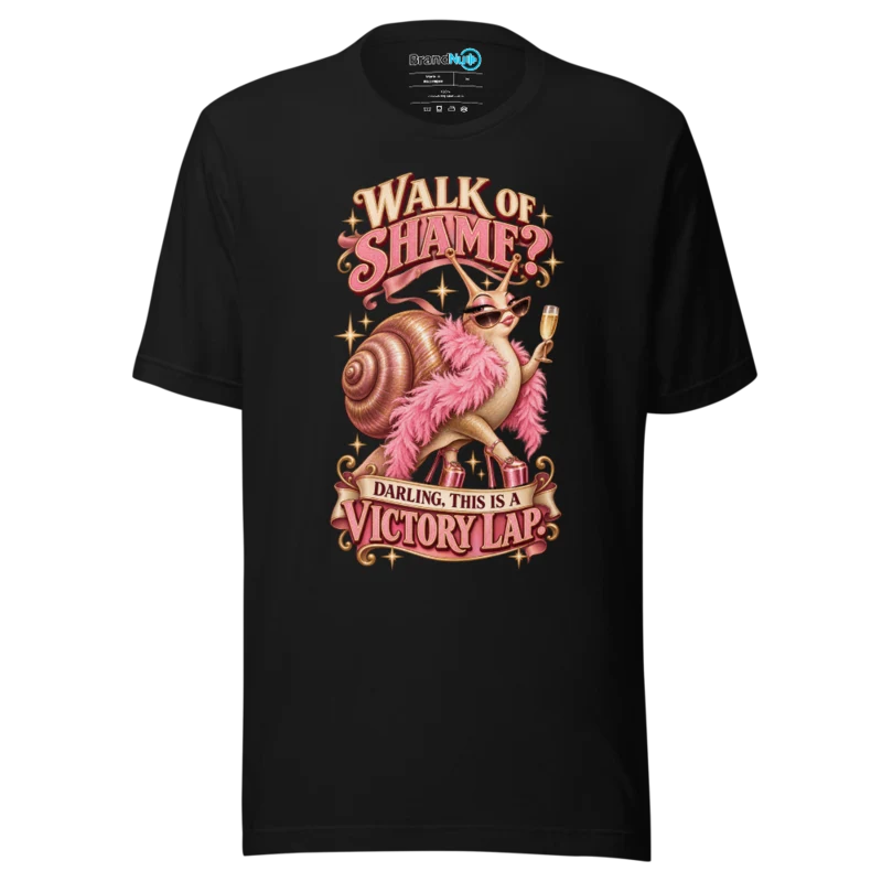 Walk Of Shame? Darling, This Is A Victory Lap. T Shirt Black