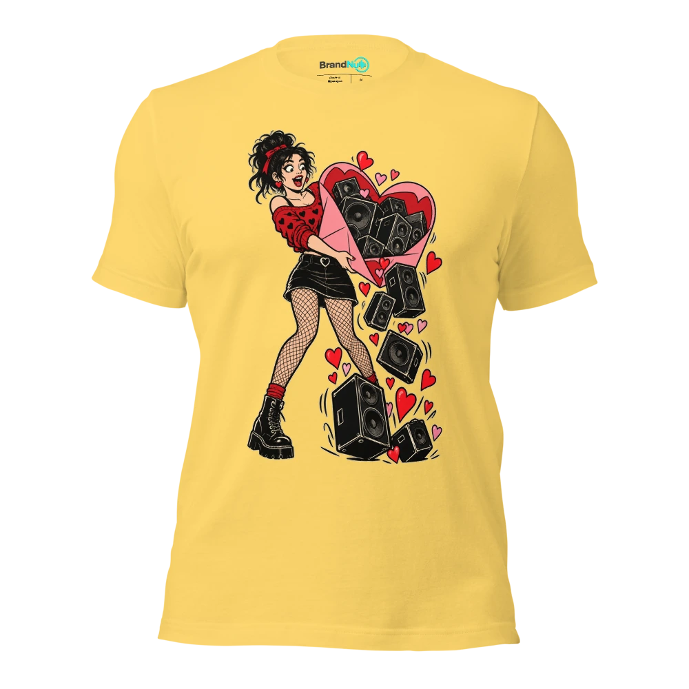THIS LOVE NOTE CONTAINS A BACKLINE REQUEST T Shirt Yellow Front