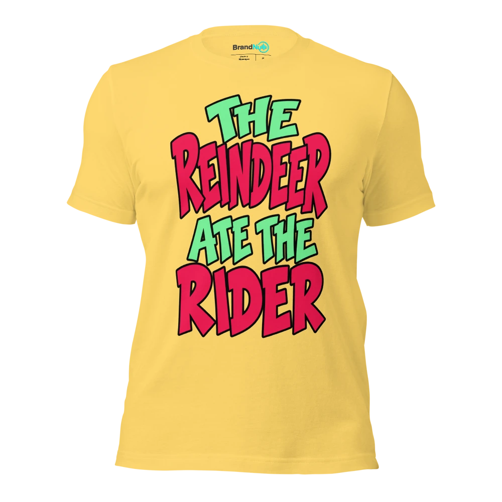 THE REINDEER ATE THE RIDER T Shirt Yellow Front