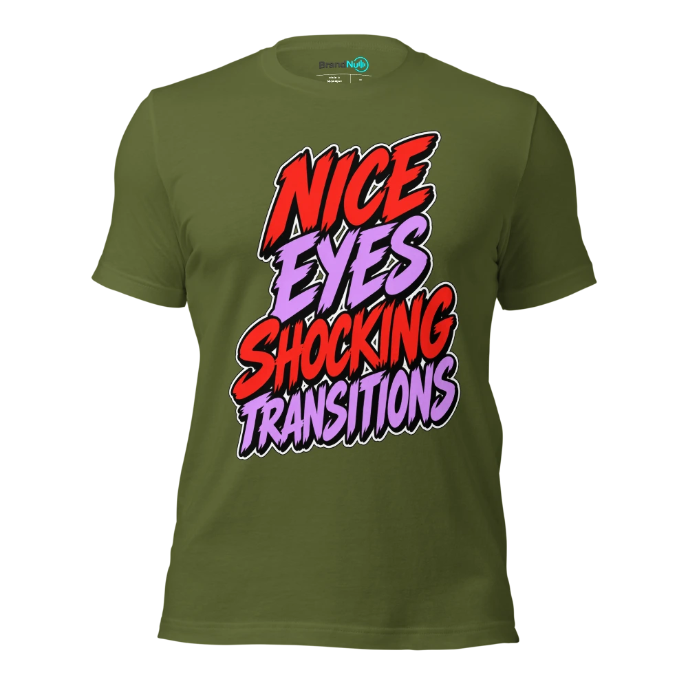 NICE EYES SHOCKING TRANSITIONS T Shirt Olive Front