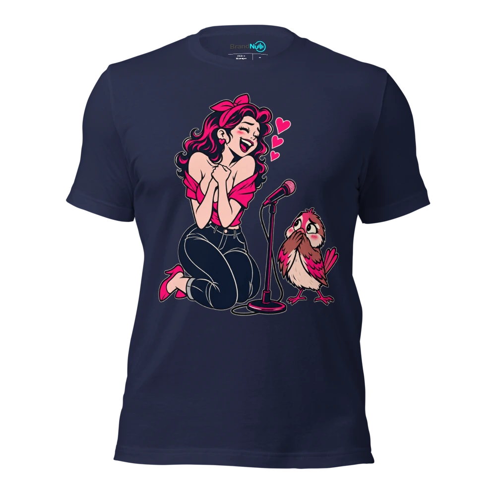 THE SPARROW HAS LEARNED MY EXES FAVOURITE CHORUS T Shirt Navy Front