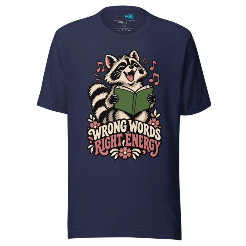 WRONG WORDS RIGHT ENERGY T Shirt - Navy