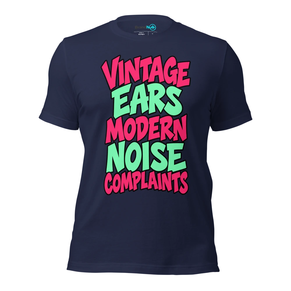 VINTAGE EARS MODERN NOISE COMPLAINTS T Shirt Navy Front
