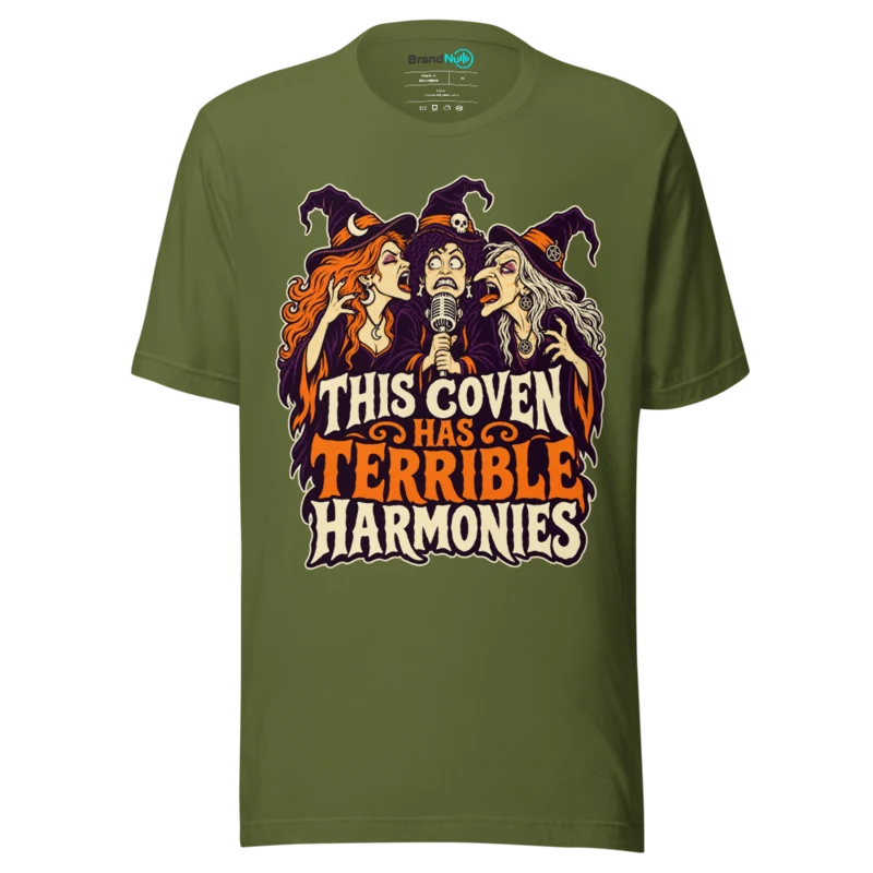 THIS COVEN HAS TERRIBLE HARMONIES T Shirt - Olive