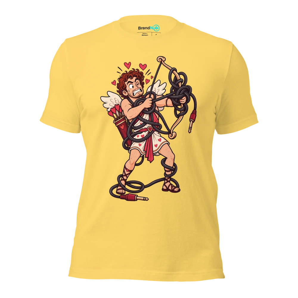 THIS BOW IS JUST ANOTHER BAD CABLE LOOP T Shirt Yellow Front