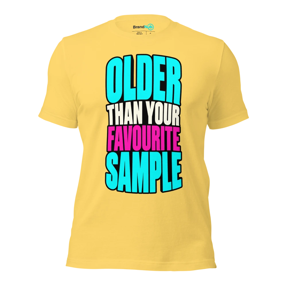 OLDER THAN YOUR FAVOURITE SAMPLE T Shirt Yellow Front