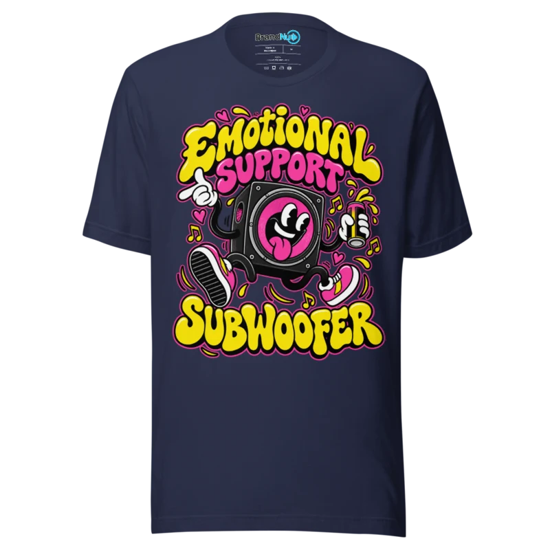 BrandNu Emotional Support Subwoofer T-Shirt - Navy