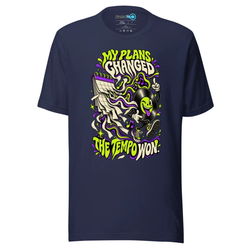 My Plans Changed The Tempo Won T Shirt Navy Front
