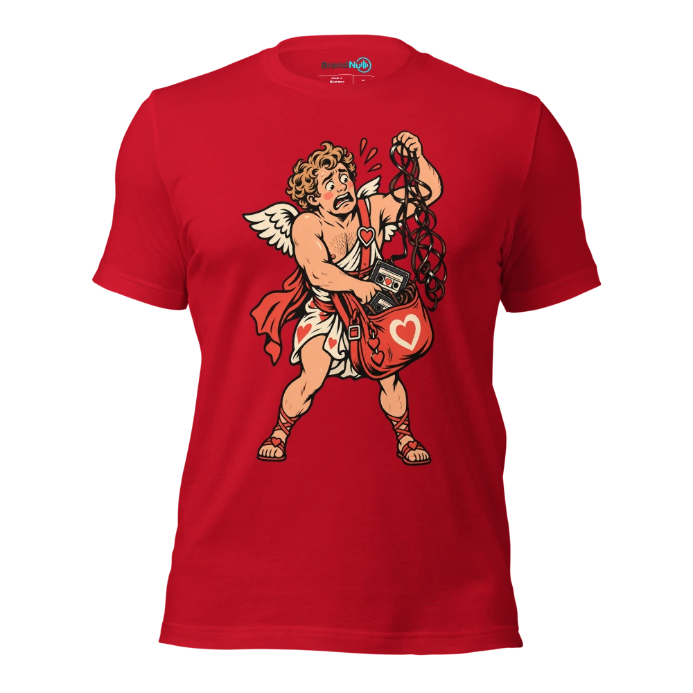 THE POSTBOX CUPID HAS LOST OUR SONG T Shirt Red Front