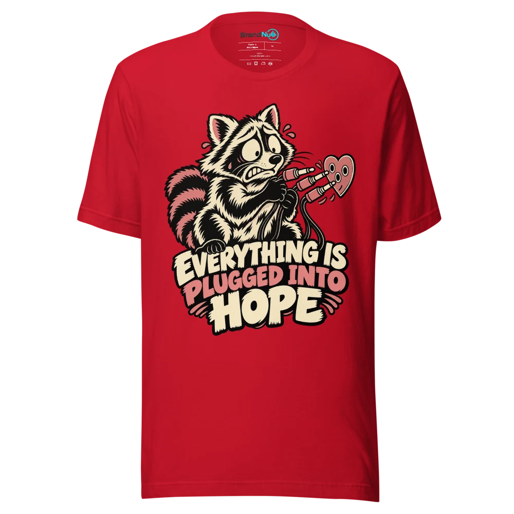 EVERYTHING IS PLUGGED INTO HOPE T Shirt Red Front
