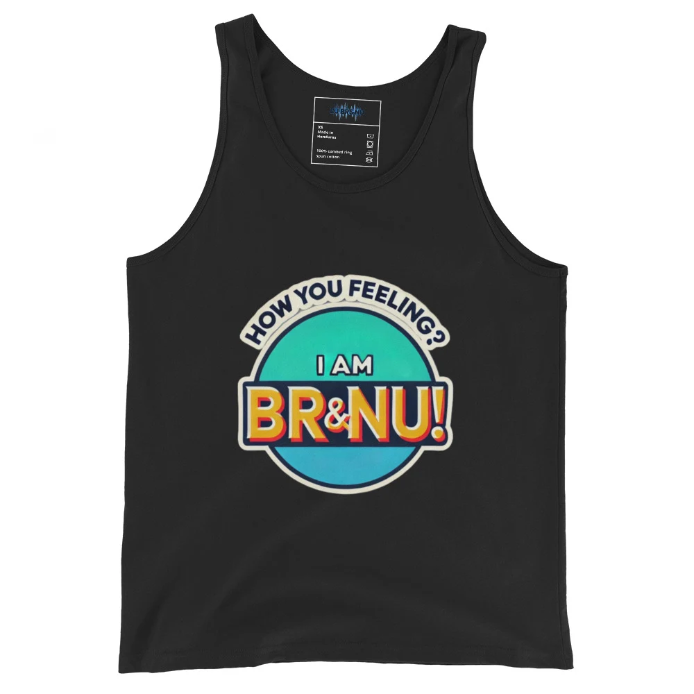 How You Feeling I Am BrandNu Tank Top Retro Circle Blue Orange