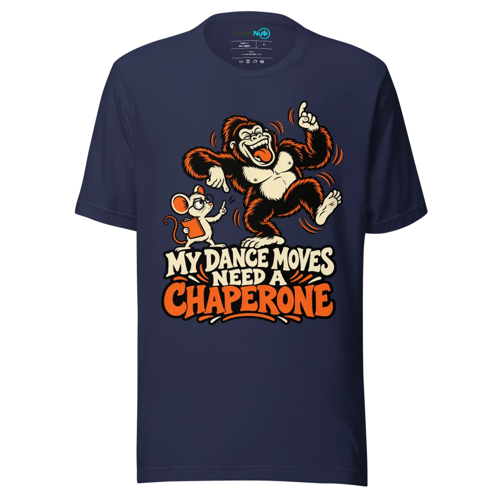 MY DANCE MOVES NEED A CHAPERONE T Shirt Navy Front