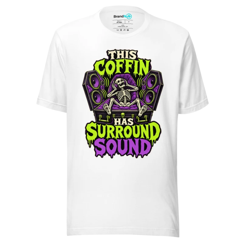 THIS COFFIN HAS SURROUND SOUND T Shirt - White