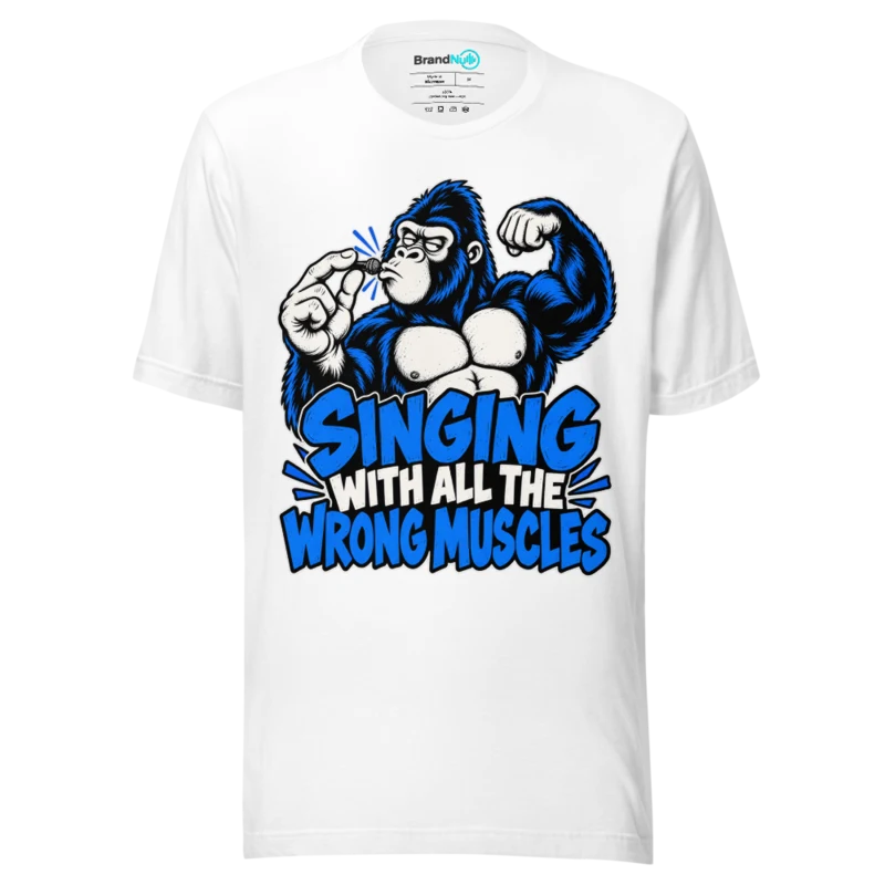 SINGING WITH ALL THE WRONG MUSCLES T Shirt - White
