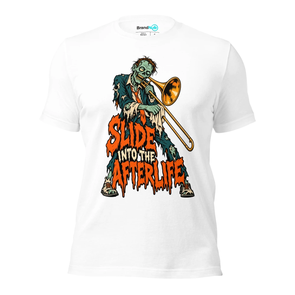 SLIDE INTO THE AFTERLIFE T Shirt White Front