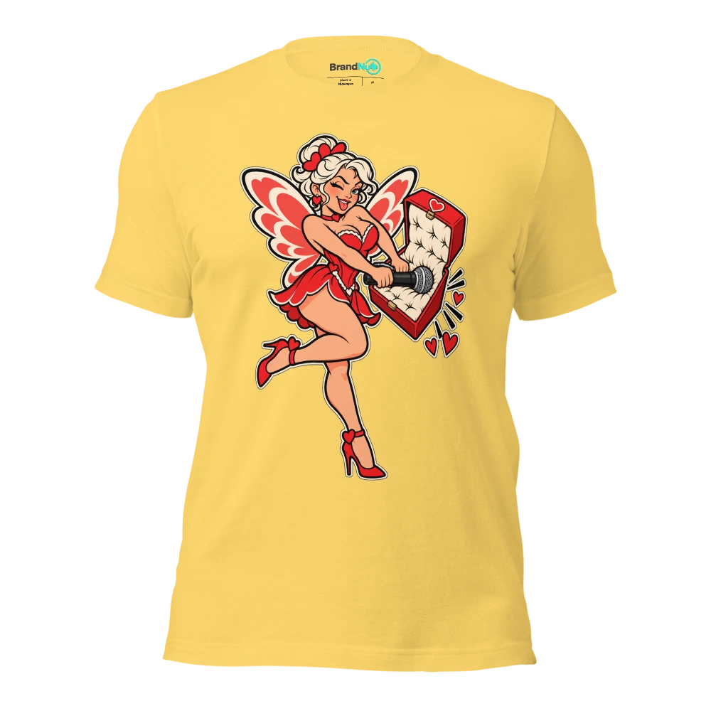 THE LOVE FAIRY HAS MUTED THE HARMONY T Shirt Yellow Front