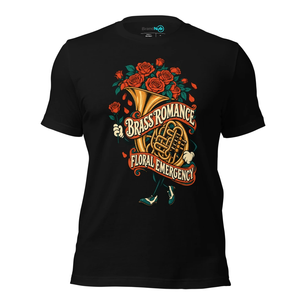 BRASS ROMANCE FLORAL EMERGENCY T-SHIRT