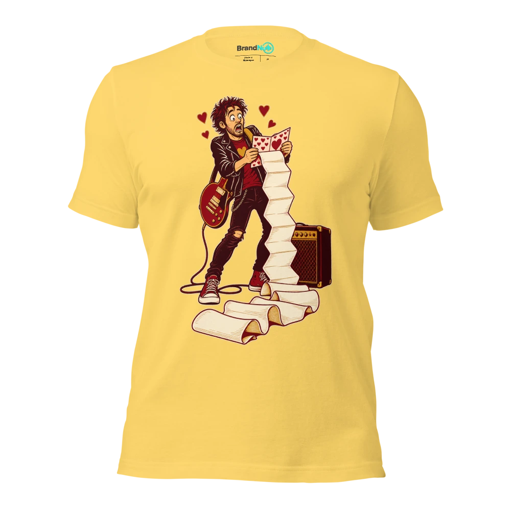 THE VALENTINE CARD IS AN APPEARANCE INVOICE T Shirt Yellow Front