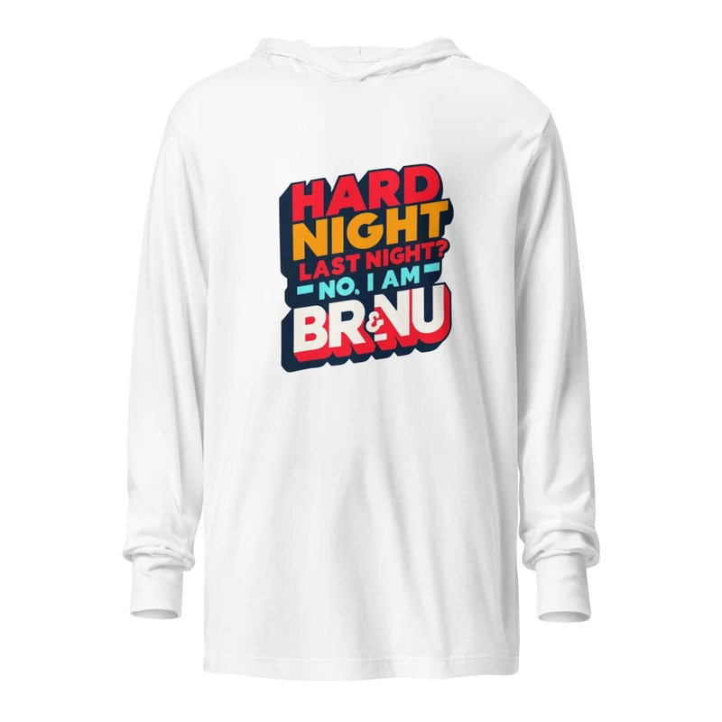 Bold Statement Retro Hooded Tee - White