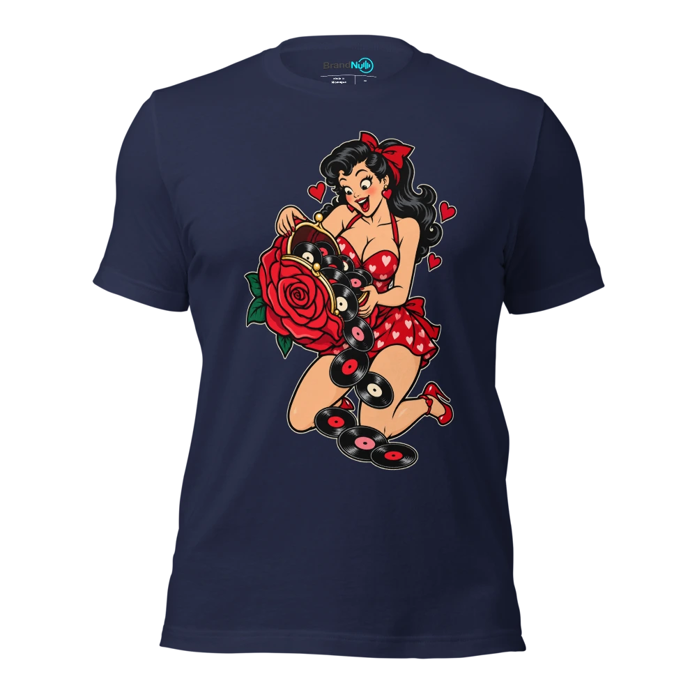 THE ROSE FUND HAS BECOME A VINYL FUND T Shirt Navy Front