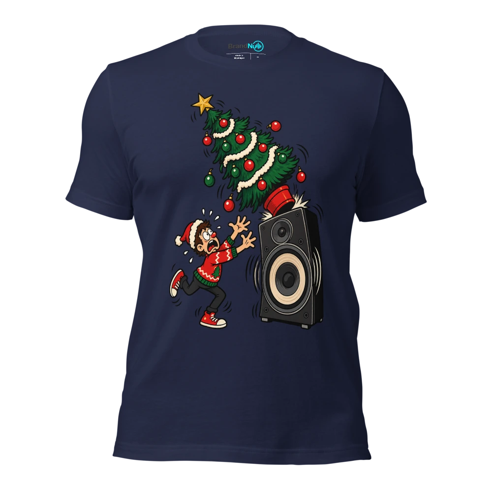 THE BASS DROPPED THE TREE FIRST T Shirt Navy Front