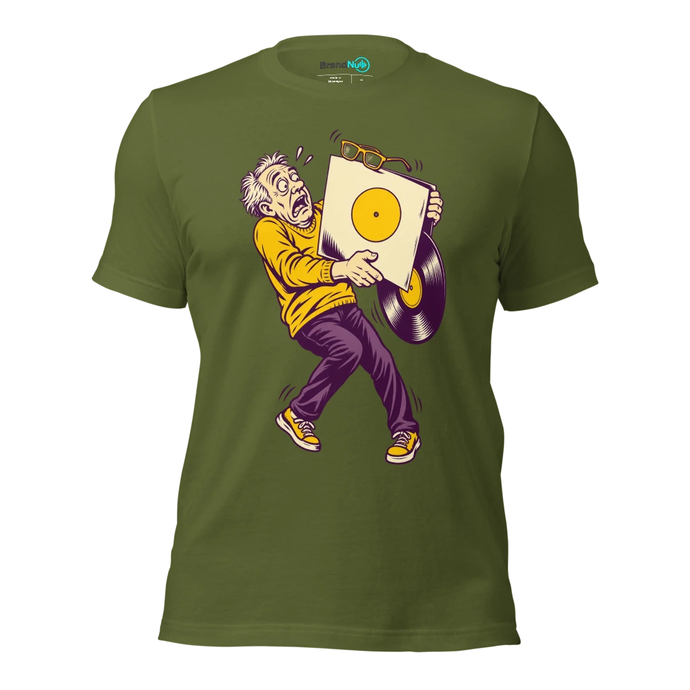 THE READING GLASSES HAVE FOUND THE WRONG TRACK T Shirt Olive Front