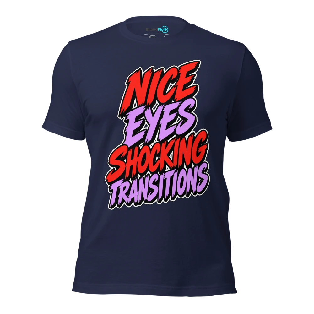 NICE EYES SHOCKING TRANSITIONS T Shirt Navy Front