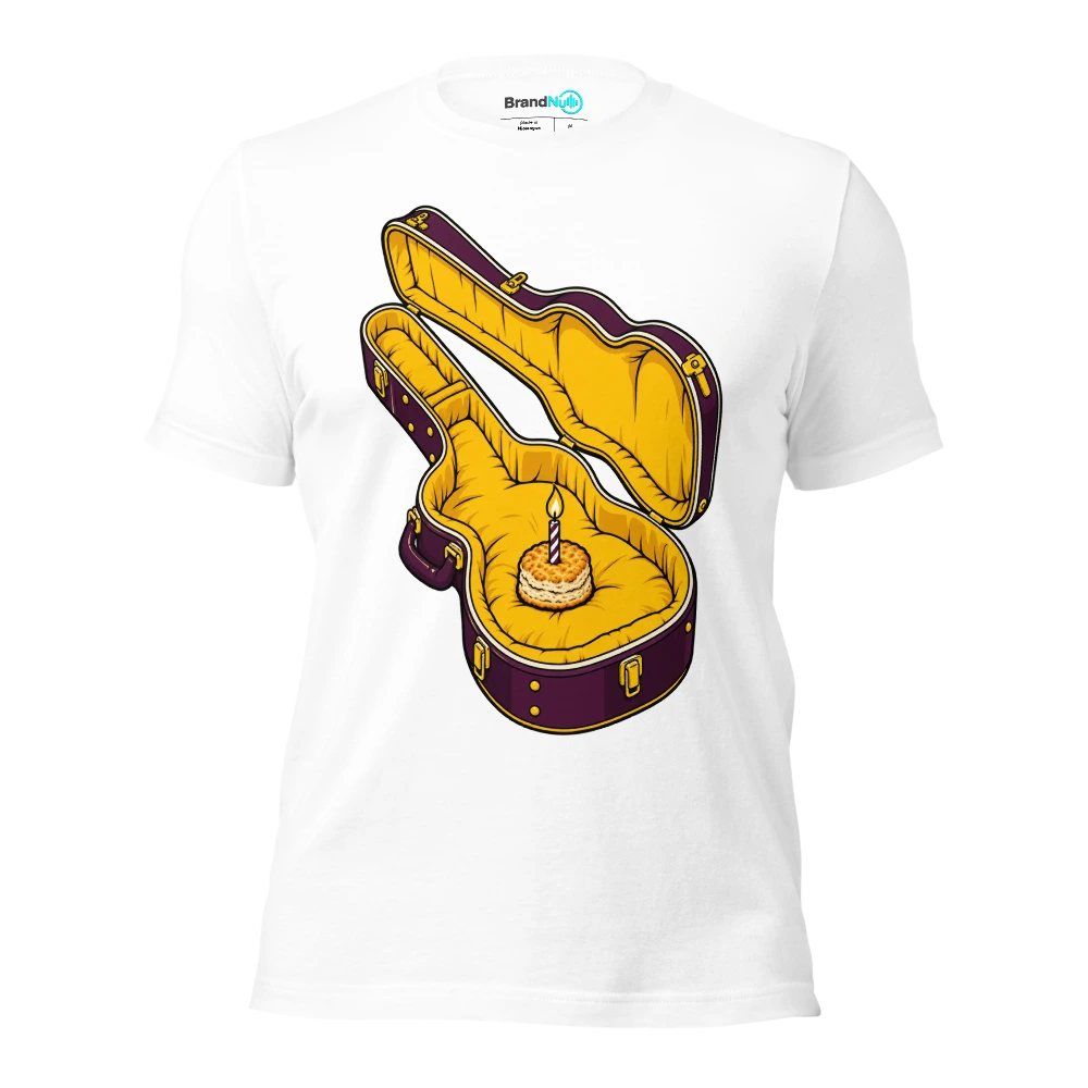 THE BAND RIDER HAS ONE BISCUIT AND A CANDLE T Shirt White Front