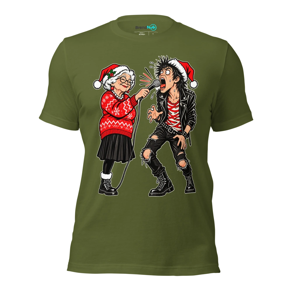 MY NAN HAS BETTER MIC DISCIPLINE T Shirt Olive Front