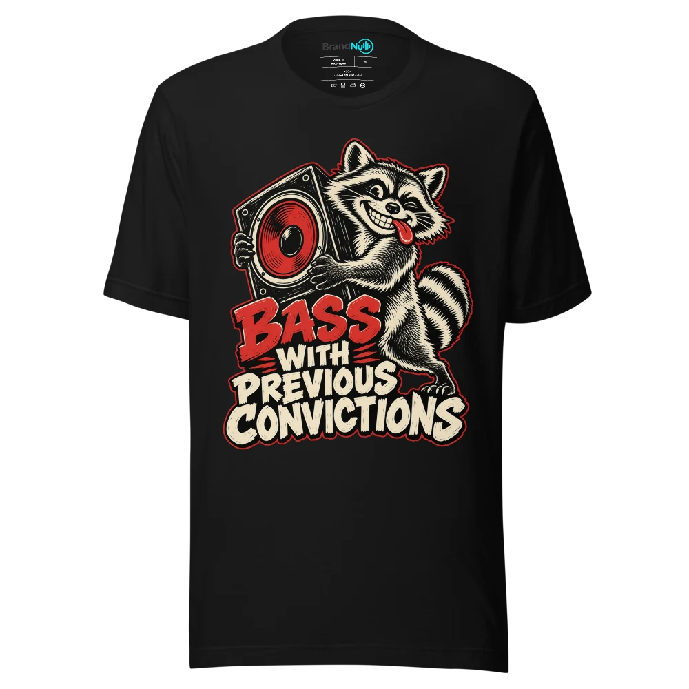 BASS WITH PREVIOUS CONVICTIONS T Shirt Black Front