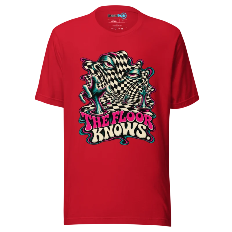 The Floor Knows T Shirt - Red