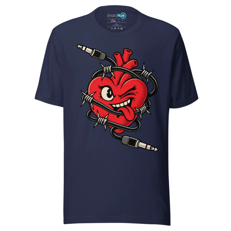 BrandNu Bassline Heart T-Shirt - Navy