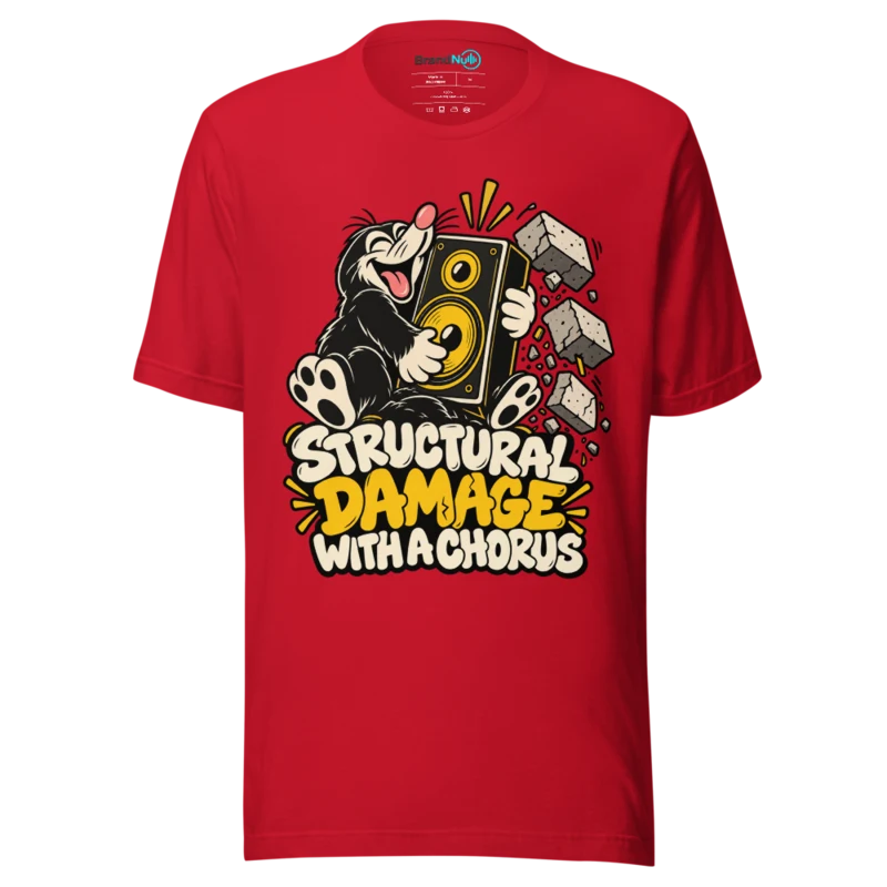 STRUCTURAL DAMAGE WITH A CHORUS T Shirt - Red