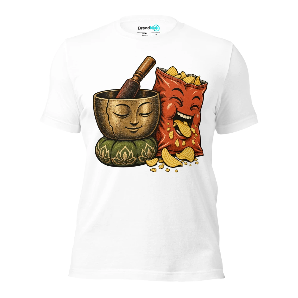 My BrandNu inner peace has heard how you chew T Shirt White Front