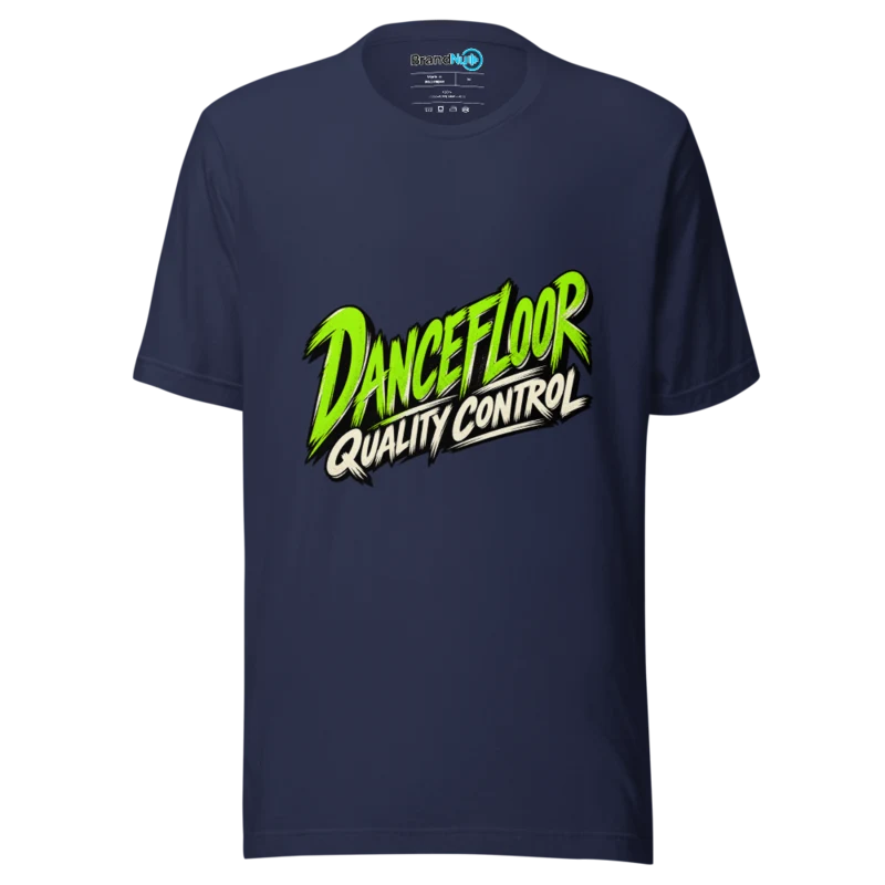 BrandNu Dancefloor Quality Control T-Shirt - Navy - Front