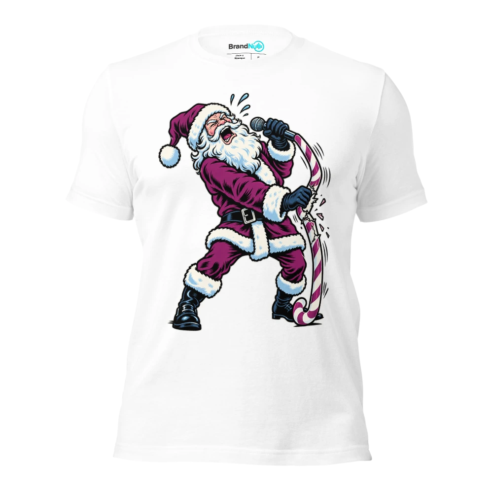 THE CANDY CANE IS NOT A MIC STAND T Shirt White Front