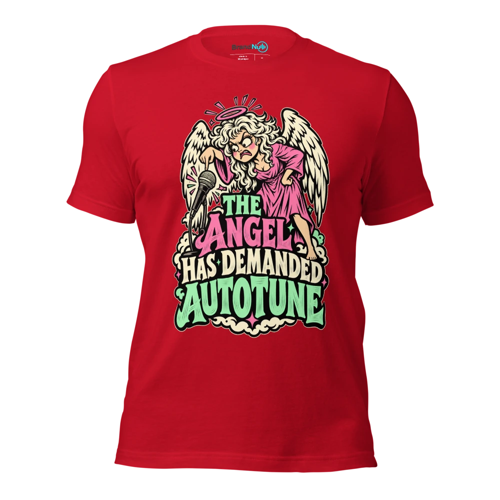 THE ANGEL HAS DEMANDED AUTOTUNE T Shirt Red Front